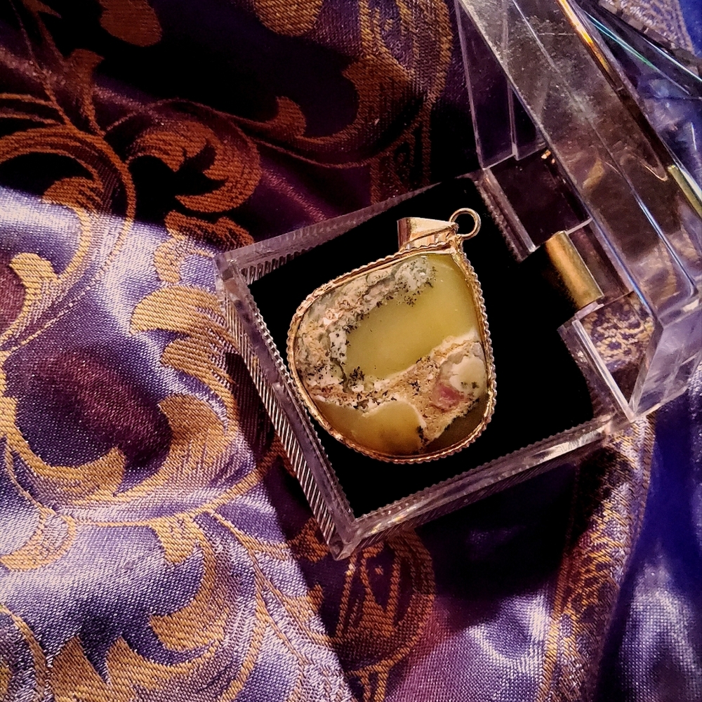 Custom made pendent on Stirling silver  frame